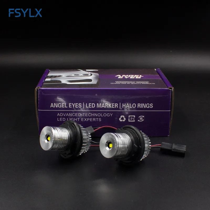 FSYLX 10set 10W Car LED angel eyes marker for BMW E39 E53 E60 E61 E63 E64 E65 E66 E87 LED Marker DRL headlight Angel Eyes