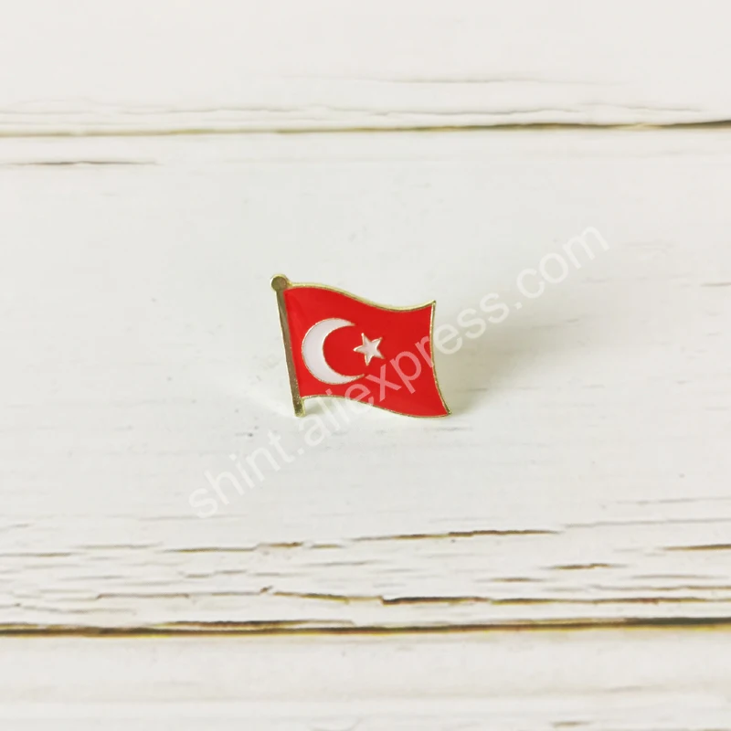 Turkey National Flag Embroidery Patches Badge Shield And Square Shape Pin One Set On The Cloth Armband Backpack Decoration Gifts