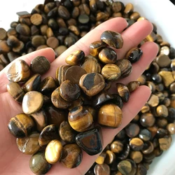 Vente en gros, 100g, 3 tailles, œil de tigre jaune naturel, cristal poli, gravier, spécimen, cristaux de Quartz, pierres naturelles