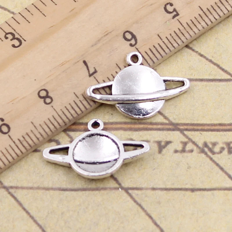 

20pcs/lot Charms Saturn Planet Spark 20x13mm Tibetan Pendants Antique Jewelry Making DIY Handmade Craft For Necklace