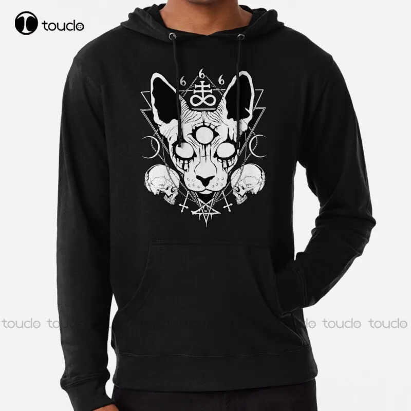 new Very satanic black metal sphynx cat Hoodie hoodies for women men