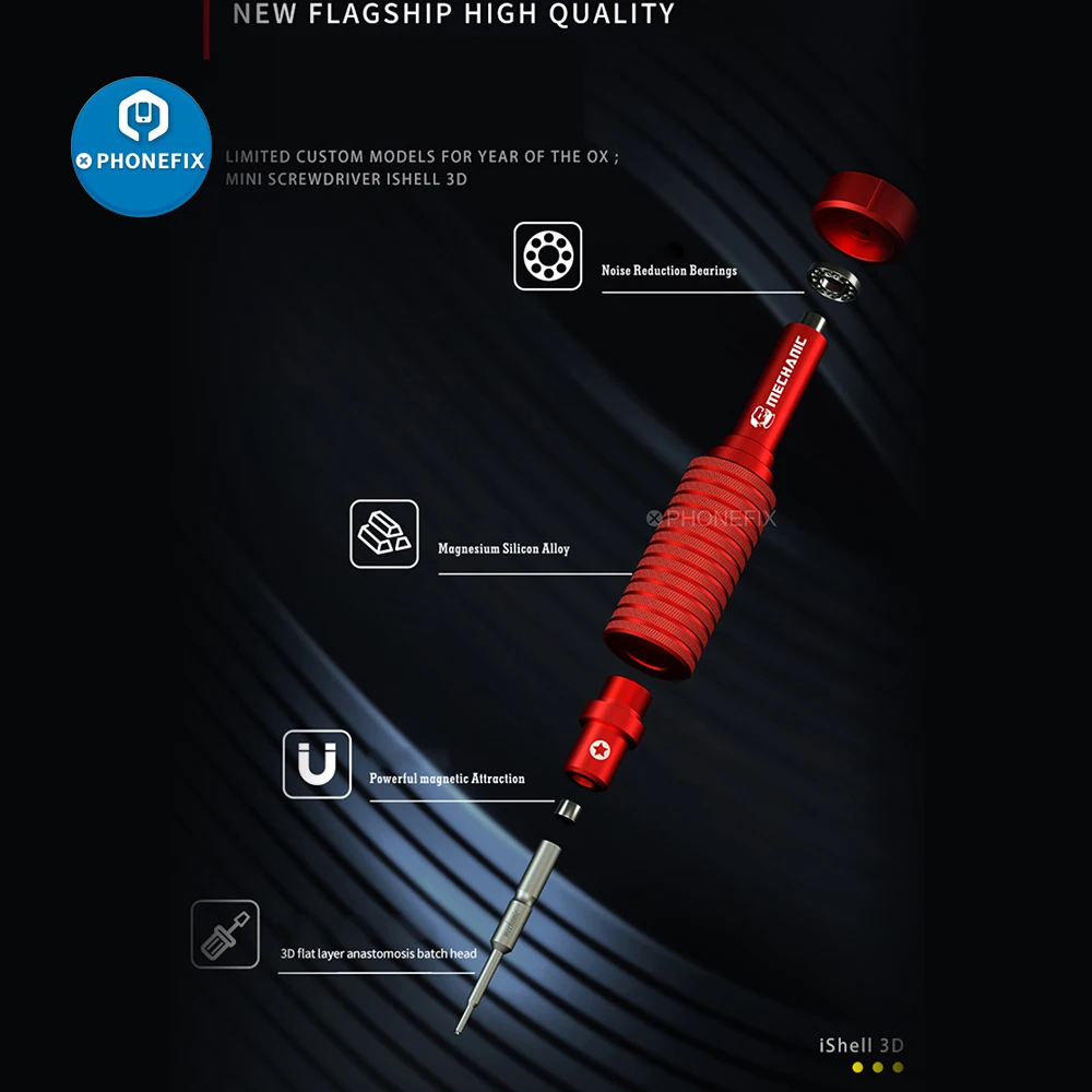 

Механик iShell 3D набор высокоточных отвёрток красный Сталь пистолет y-типа отвертка мобильный телефон ремонт разбирать ручной инструмент