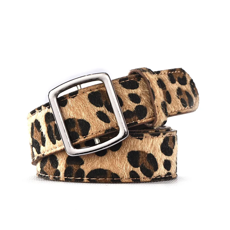 2020 New Fashionable Leopard-print Belt Women\'s Pin Buckle Decorative Jeans Waist Students\' Fashionable Personalized Belt Korean