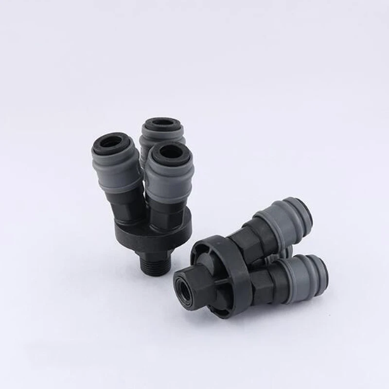 1 pc Pneumatic C-type quick connector SMY round tee SMV round two-way three-prong tool air compressor