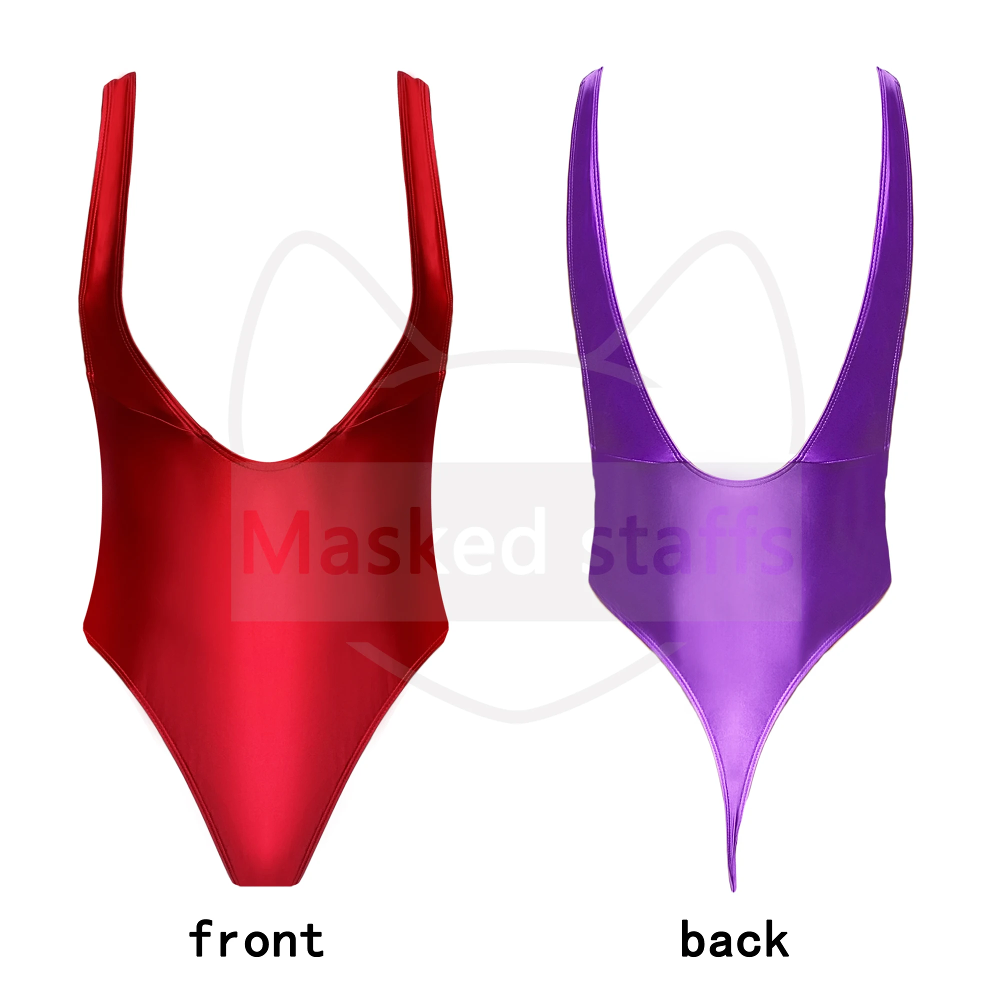 MASKED STAFFS Silk oil glossy Garters sexy tight bikini sexy socks men's and women's classic tight underwear