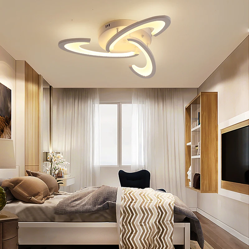 NEO Gleam-Plafonnier LED au design moderne, disponible en blanc et en noir, luminaire décoratif de plafond, idéal pour un salon, une salle d'étude ou une chambre à coucher, lam138