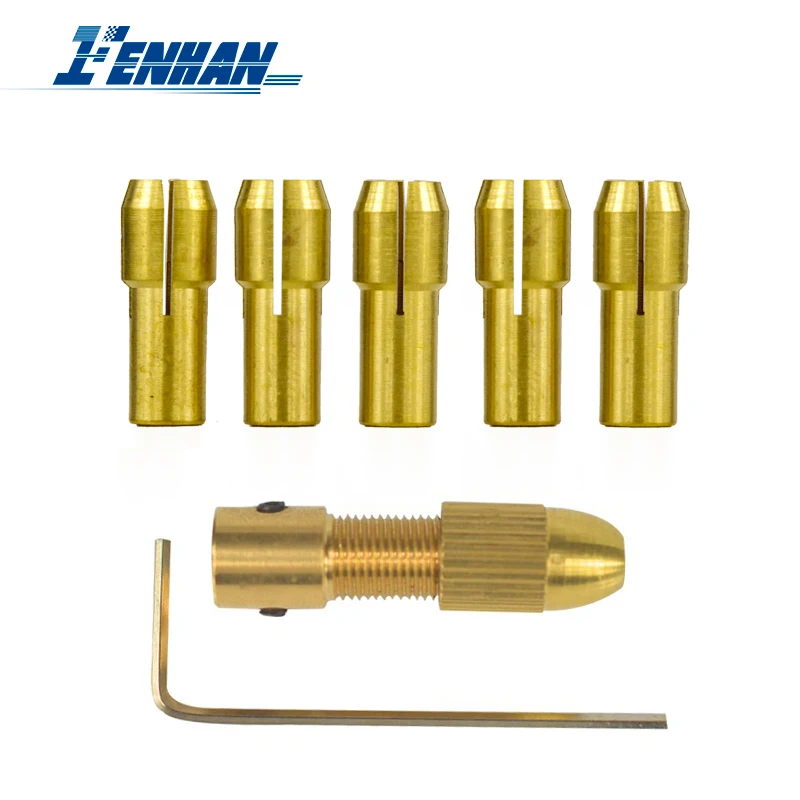 Mini Drill Chuck Adapter Collet 7pcs 2.35/3.17mm Electric Motor Shaft for Dremel Rotary Accessories 0.5-3.0mm Drill Collet