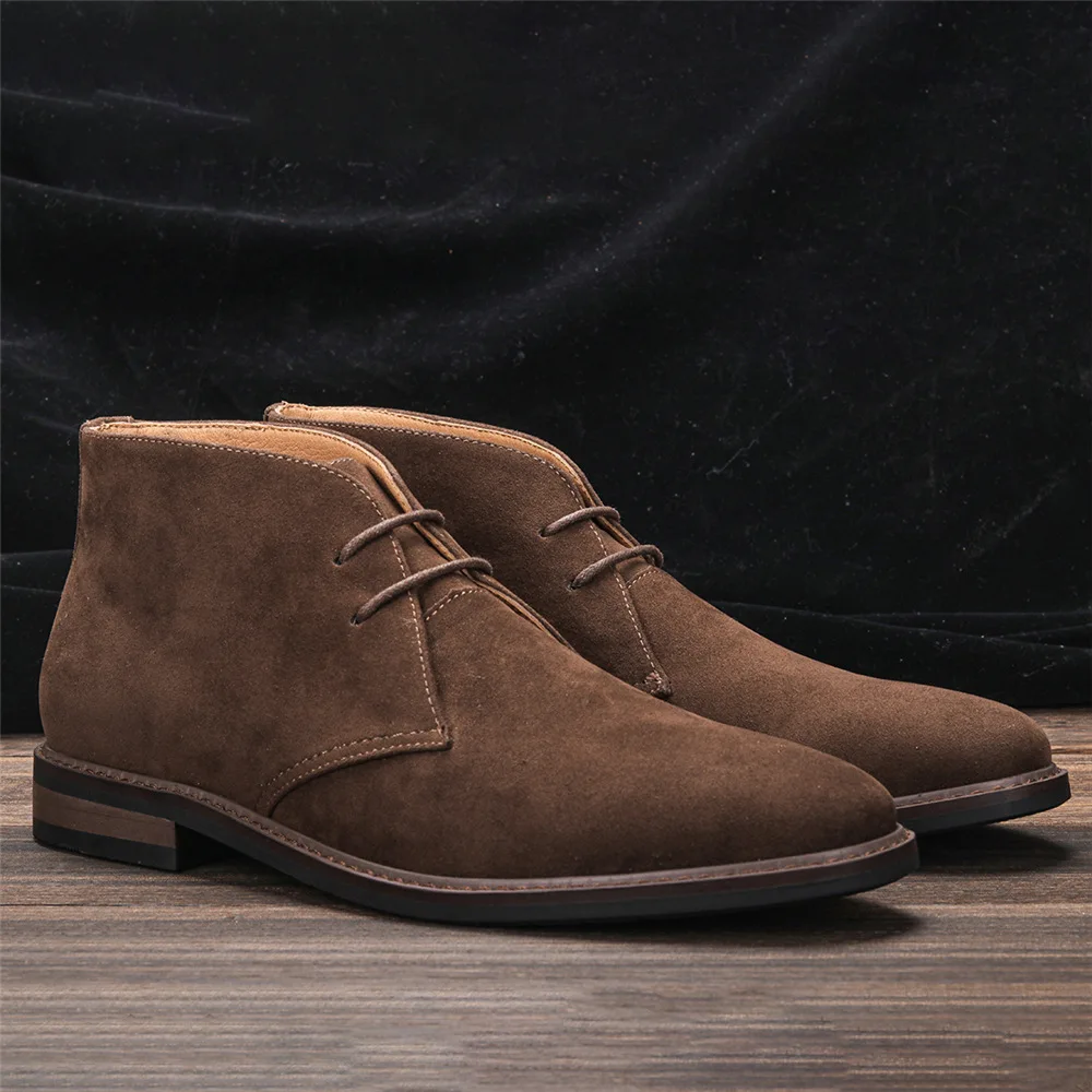 Botas de desierto para hombre, botines de estilo Retro americano para hombre 444