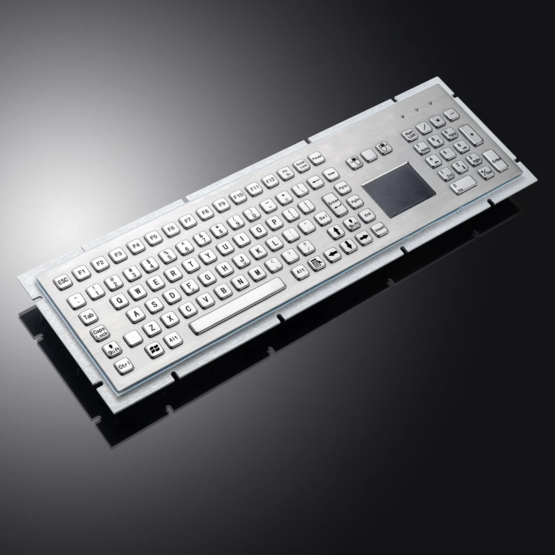 Imagem -02 - Quiosque Industrial de Metal Tudo em um com 106 Teclas Teclado com Touchpad de Aço Inoxidável e Tamanho Integral com Teclado