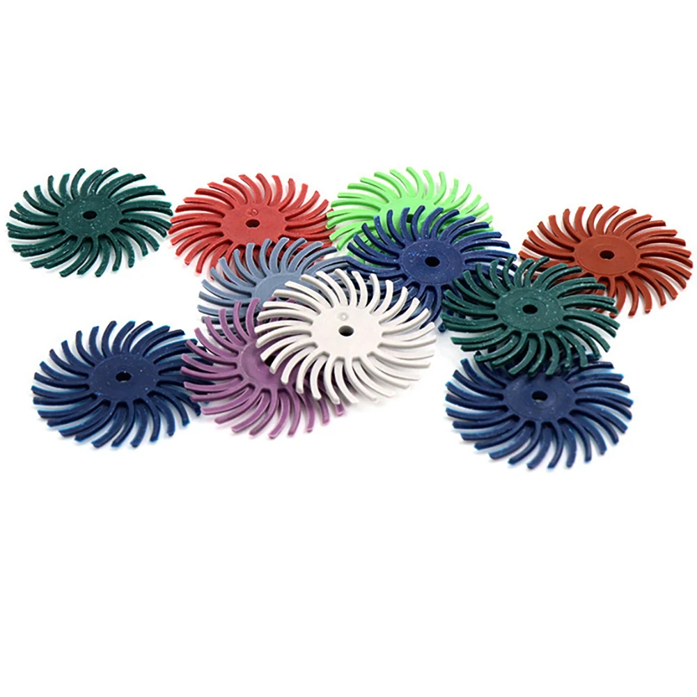 26Pcs Radial Bristle Disc Brush Assortment 80/120/220/320/400/600/1000/2500 Grit Drill Accessories for Dremel Polishing New D9