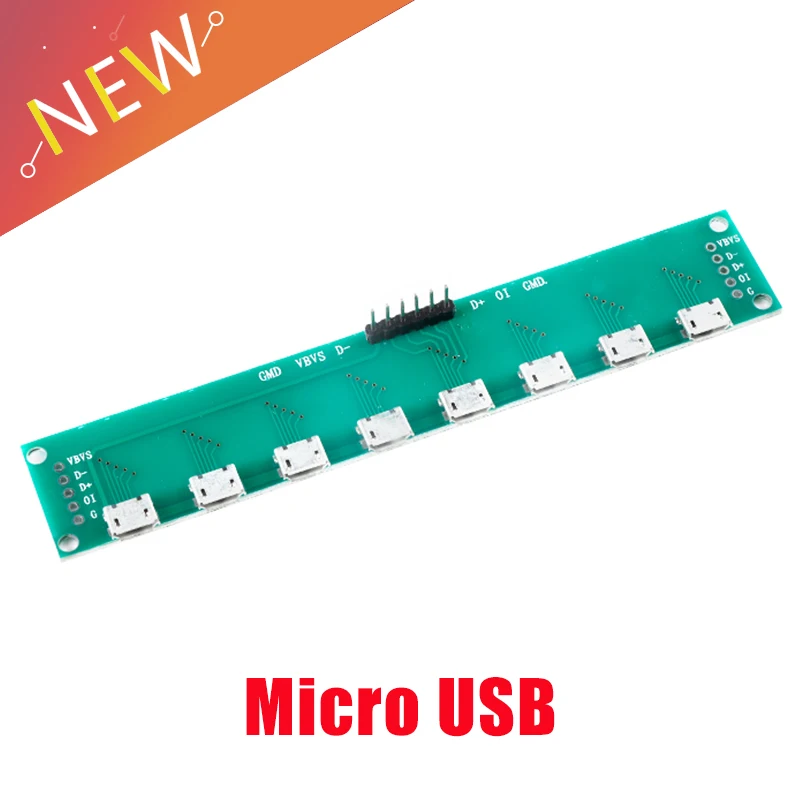 5P Micro USB Female Head A Connector 2.54mm PCB Converter Adapter Breakout USB data cable female test inspection extension board