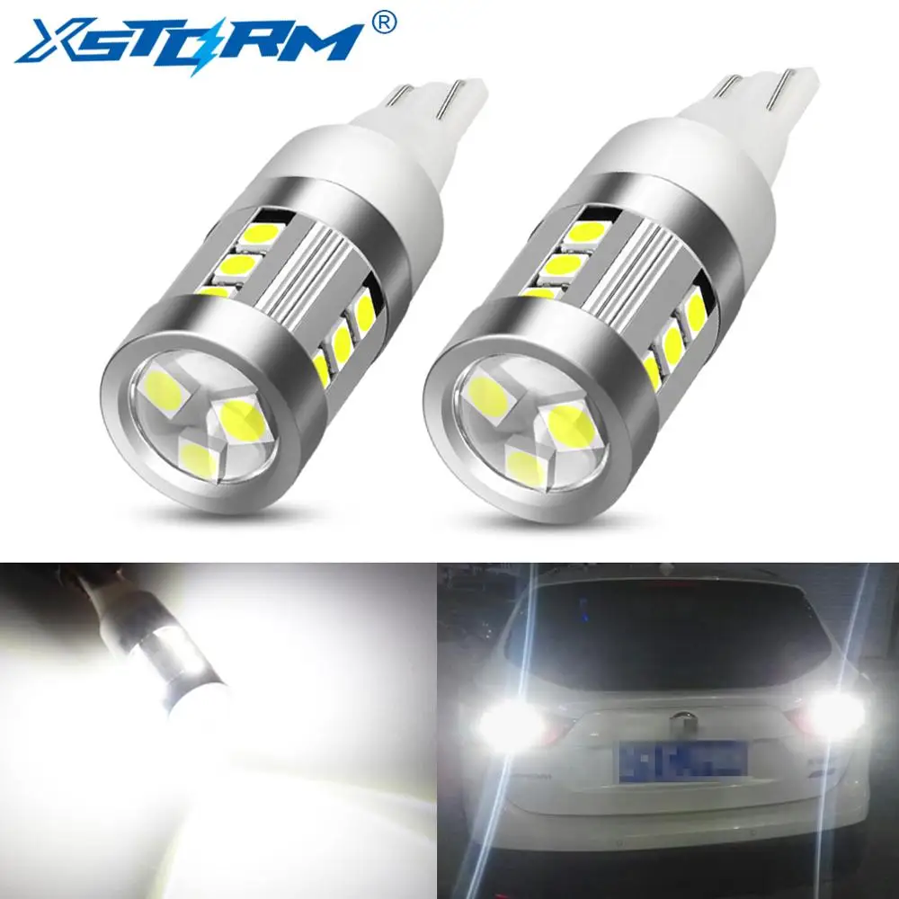 2 uds T15 W16W bombilla Led lámpara de señal de coche WY16W 912 921 LED superbrillante 18SMD Chip luces de marcha atrás de respaldo automático 12V 6000K blanco