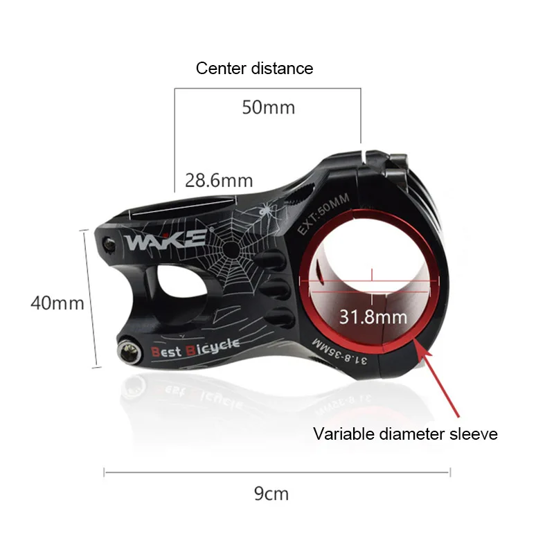 Bicycle Stem Increase Aluminum Alloy Ultra Light Hollow Out CNC 31.8/35*28.6*50mm Downhill Cycling Accessories