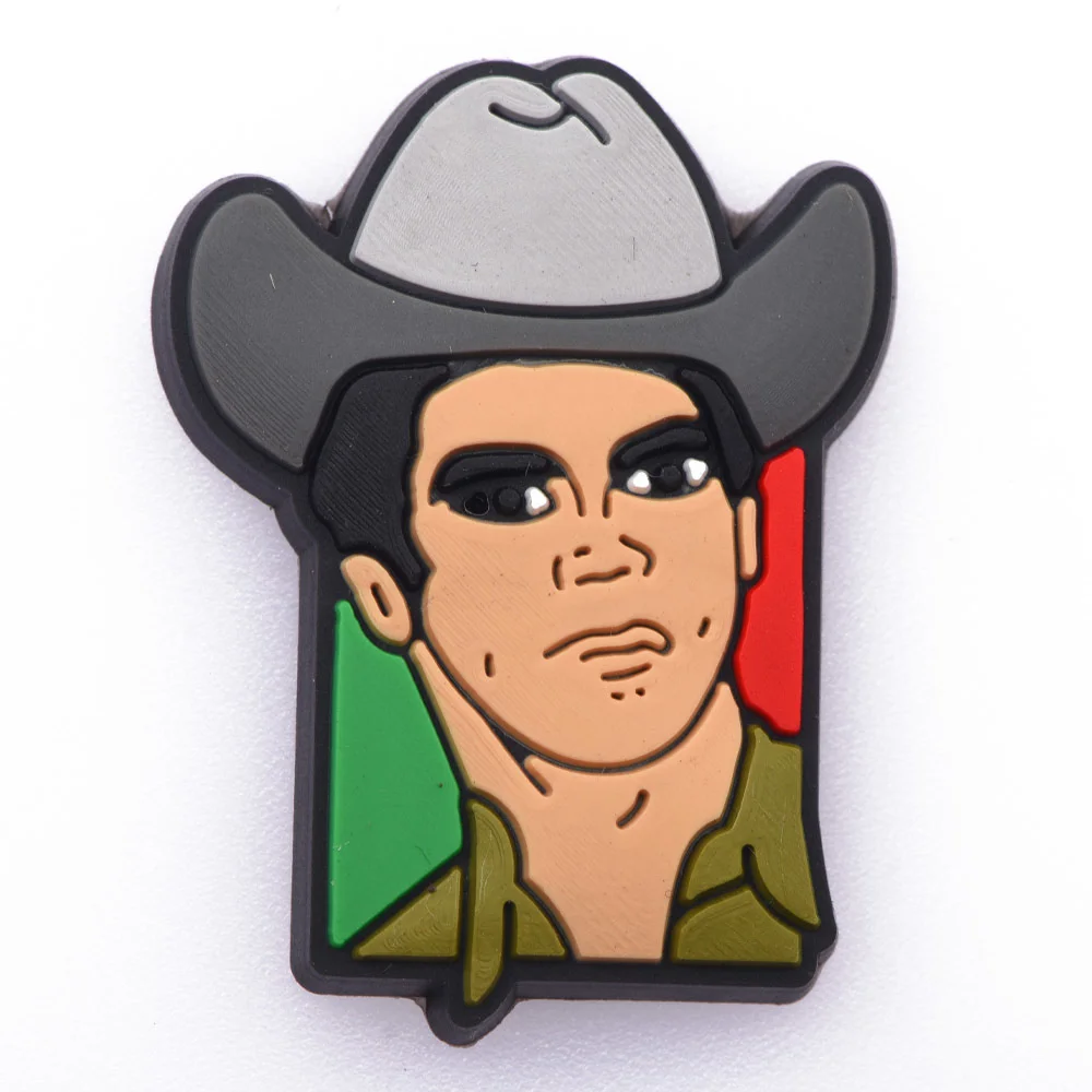 1 Pcs PVC Characters Shoe Charms Celebrity Superstar Shoe Decorations Famous Rocker Singer for Accessories