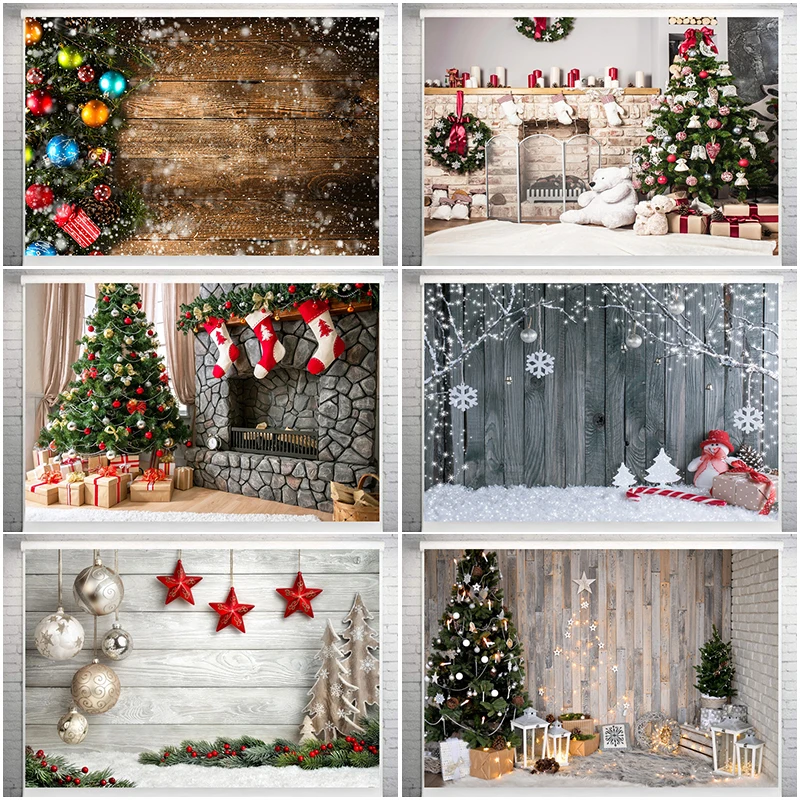 1Pc Christmas Decorations For Home DIY Print Style Collapsible Photography Curtain Background For Shooting Party Game Activities