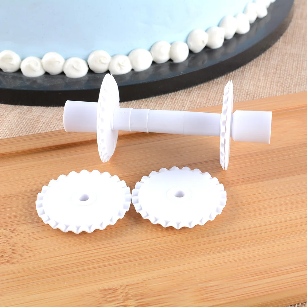 3 Patterns Plastic Fondant Embosser Strip Ribbon Cake Cutter Roller Sugarcraft Rolling Pin Tool Kitchen Bakeware Pastry Access