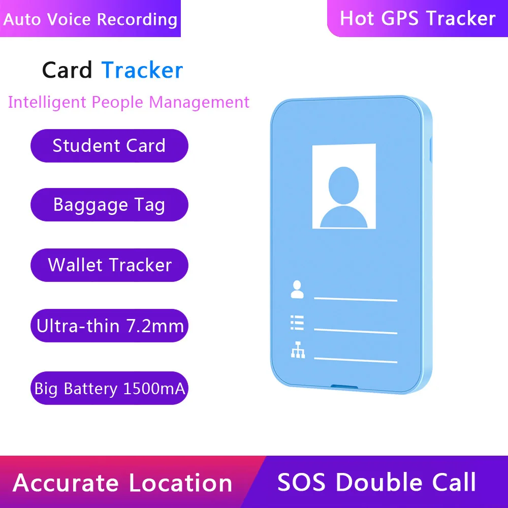 4G work ID/student ID card Mini GPS tracker for student/clerk RYDB29