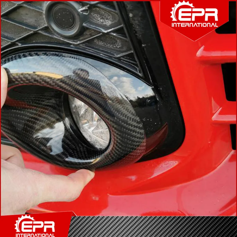 

For Civic FK7 (FC SI) Carbon Fiber Front Fog Light Cover Trim FK7 Glossy Carbon Bumper Lamp Cover Part Drift Kit (No Fit FK8)