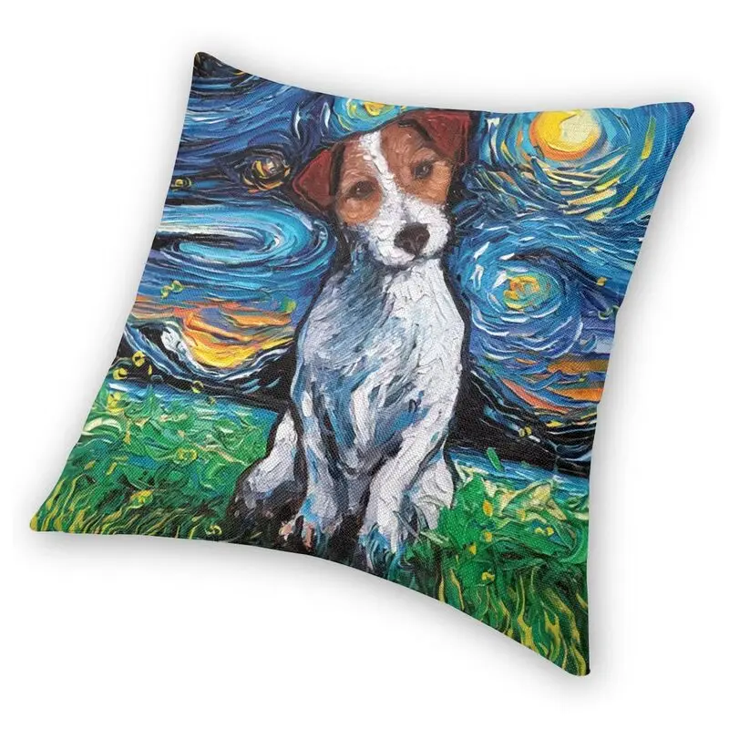 Miękki Jack Russell Terrier Pop Art rzuć poszewka na poduszkę do domu niestandardowy kwadratowy miłośnik psów poszewka 45x45 poszewka na poduszkę na