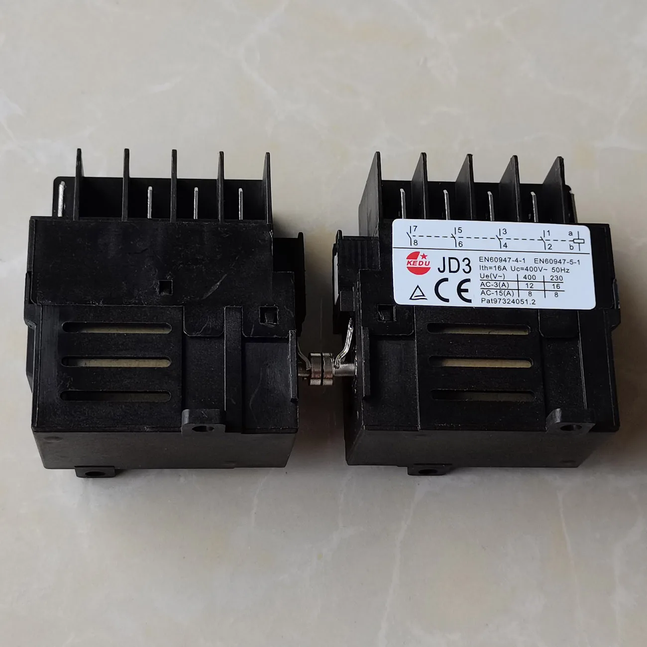 KEDU JD3  JD4 Electromagnetic Relay with Power Failure and Undervoltage Protection Function 16A 230V 400V CE