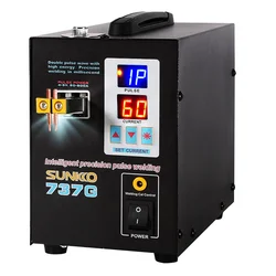 SUNKKO-máquina de soldadura por puntos, soldador por puntos con pantalla LED, batería de pulso de precisión, 737G, 1,5 kW, para soldar, batería 18650 y tira de níquel