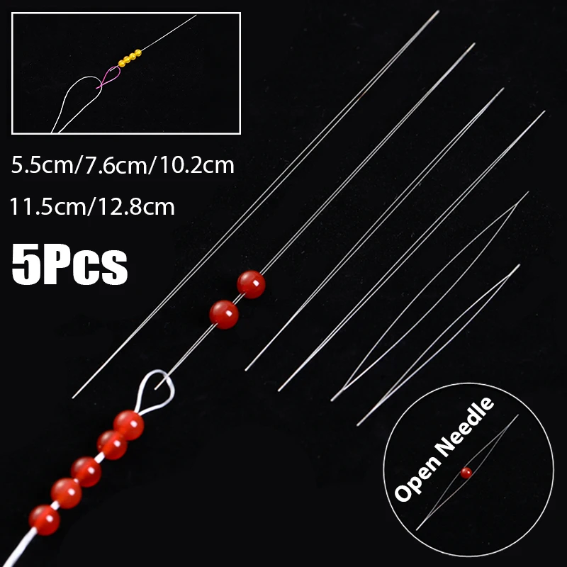 5 قطعة افتتاح مركزي منحني الديكور الإبر أدوات الفولاذ المقاوم للصدأ دبابيس ل حبة خيوط سلسلة الحبل سهلة صنع المجوهرات DIY بها بنفسك