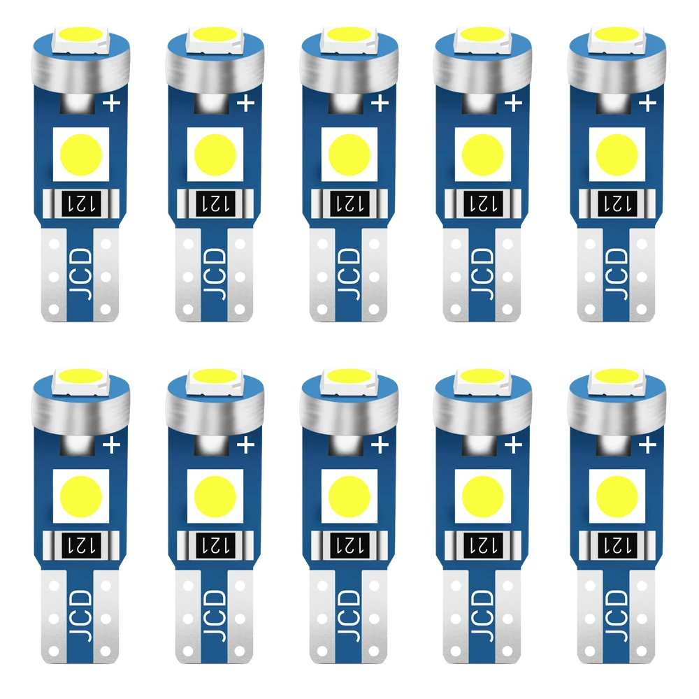 10Pcs T5 W3W W1.2W Led Bulb Car Instrument Lights for lada niva kalina priora granta largus vaz samara 2110 GAZ Gazelle