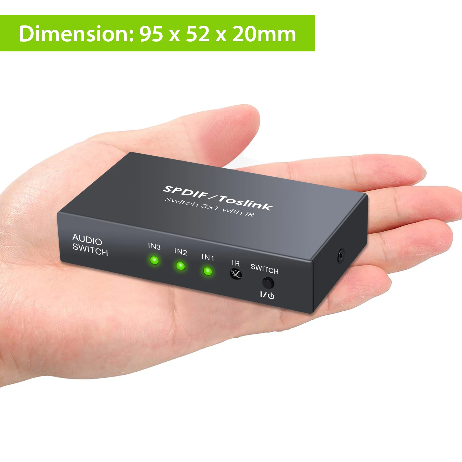 Neoteck-conmutador de Audio óptico Digital 3x1, caja de interruptor SPDIF Toslink con Control remoto IR, interruptor de Audio SPDIF/Toslink para DVD