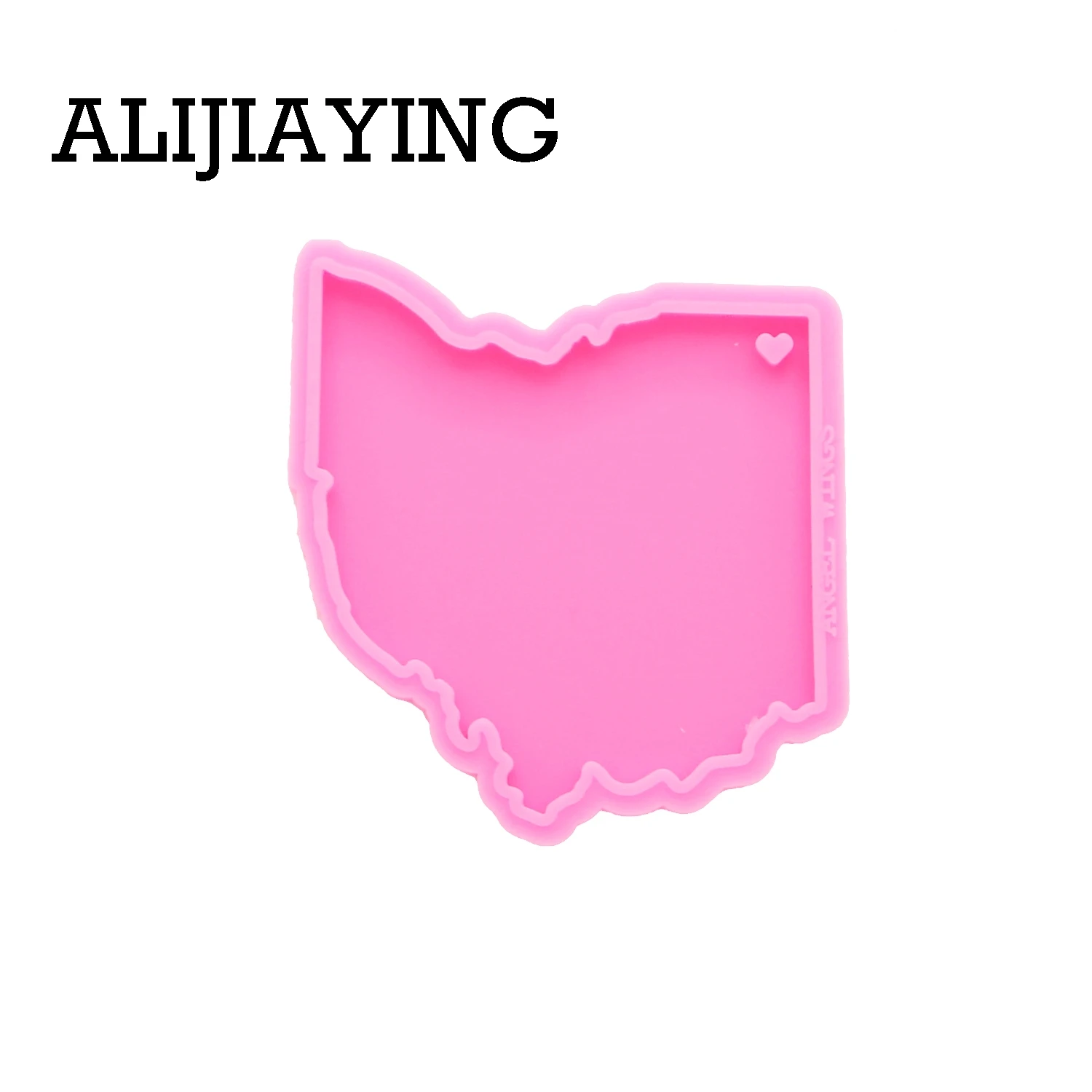 DY0220 Glitter staaten ohio karte form DIY keychain silikon formen handwerk schlüsselring anhänger schmuck schlüsselanhänger form