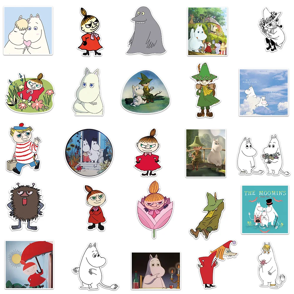 10/30/50 Pcs Animal Hippo Fairy Tales Cartoon Poster Stickers Fridge Phone Laptop Luggage Wall Notebook Graffiti Toys Gifts