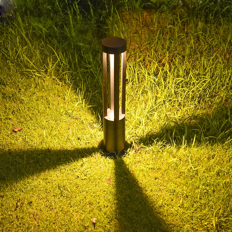 Lampe de pelouse LED extérieure étanche IP65, pilier en aluminium, éclairage de jardin, chemin rond, paysage, chemin, nouveau style