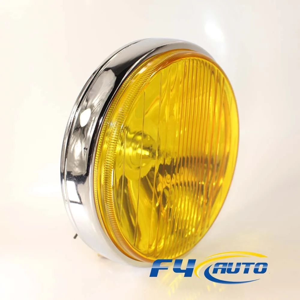 Yellow Lens Driving Fog Spot Light with Cover for Trailer 7 Inch Round Headlight