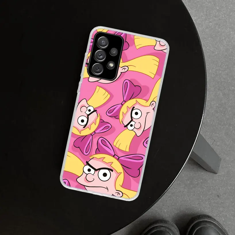 Hey Arnold Helga Cute Funny Cartoon Phone Case for Samsung Galaxy A15 A25 A35 A55 A14 A24 A34 A54 A04S A13 A23 A33 A53 A03S A52 