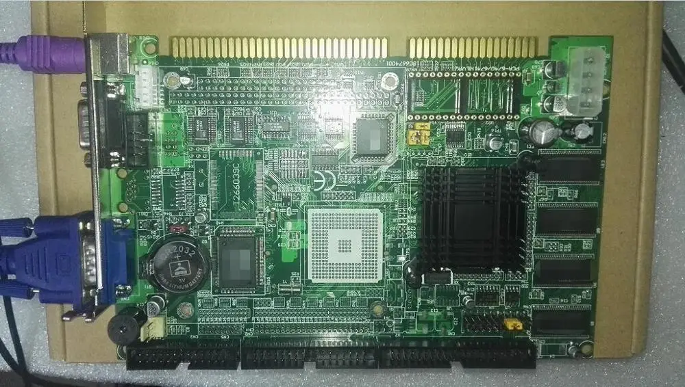 Imagem -05 - Placa Ipc Pca-6741f Rev.a2 Slot Isa Placa-mãe Industrial Cartão Cpu Metade do Tamanho Picmg1.0 Placa-mãe com Cpu Ram No-lan Pca6741