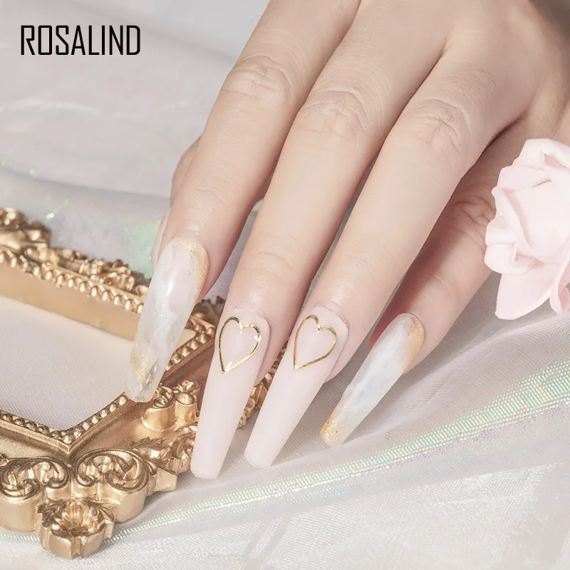 ROSALIND 7ML เจลสีเล็บเล็บ Art กึ่งถาวร Hybrid เคลือบเงา Need Base Top Coat UV LED โคมไฟ