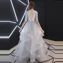 Gray Sequin Evening Dress Plus Size #3