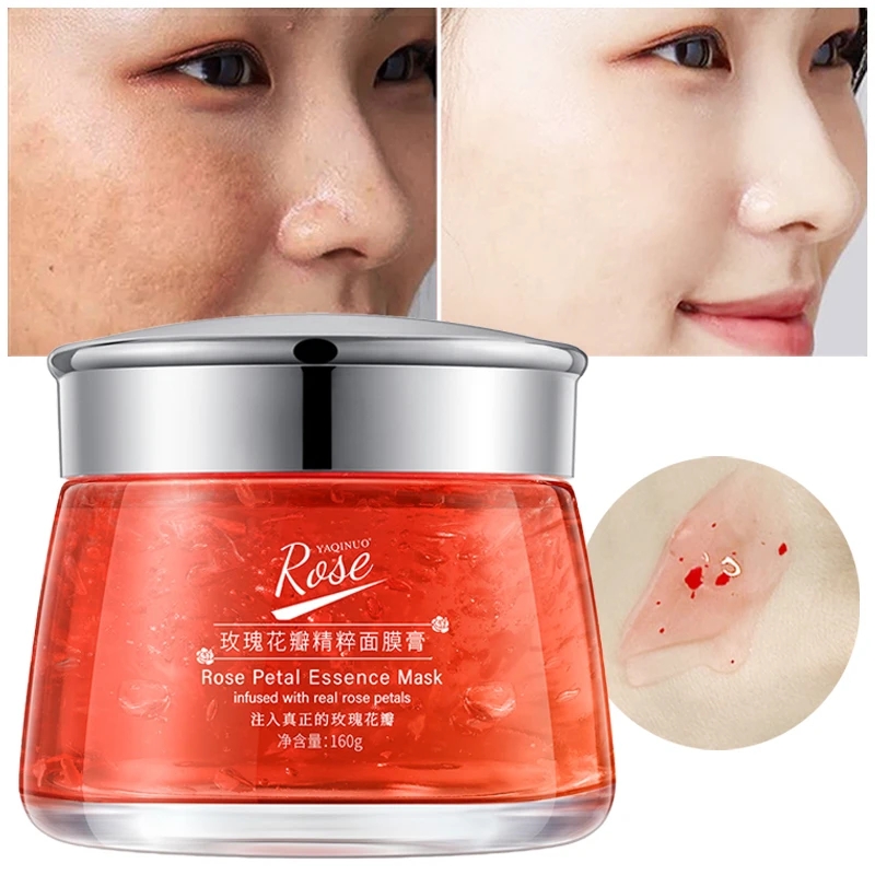 

Rose Flower Petals Sleeping Mask Cream Moisturizing Anti-Aging Anti-Wrinkle Nutrition Face Night Cream Beauty Skin Care 160g