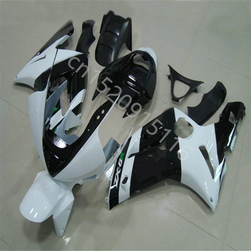 

Высококачественный обтекатель для Kawasaki Ninja ZX-6R ZX 636 2003-2004 ZX 6R 03-104ZX 6R 03 04 черно-белый обтекатель для мотоцикла