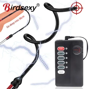 전기 충격 요도 확장기 음경 플러그 플러그 진동 삽입 요도 플러그 카테터 사운드 남성용 진동기 섹스 토이 10 최고의 판매 진동 실리콘 요도 사운드 -13