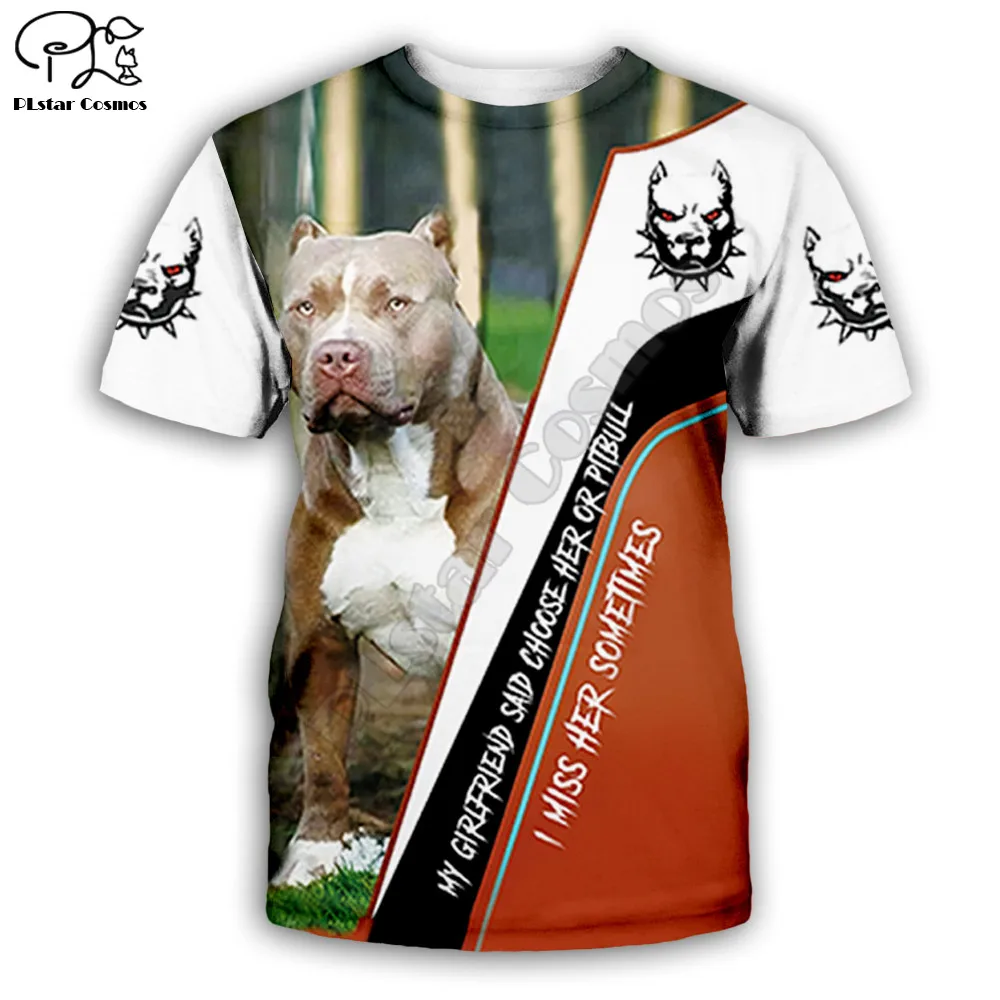 

Funny pitbull Dogs 3D full printing fashion t shirt Unisex hip hop style tshirt streetwear casual summer drop shipping