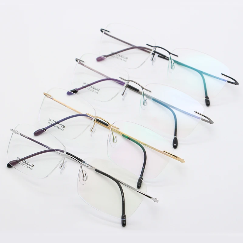 BCLEAR 2021New Arrival Fashion Rimless Glasses Frame Memory Pure Titanium Eyeglasses Prescription Ultralight Flexible Frame 9002 - Image 5