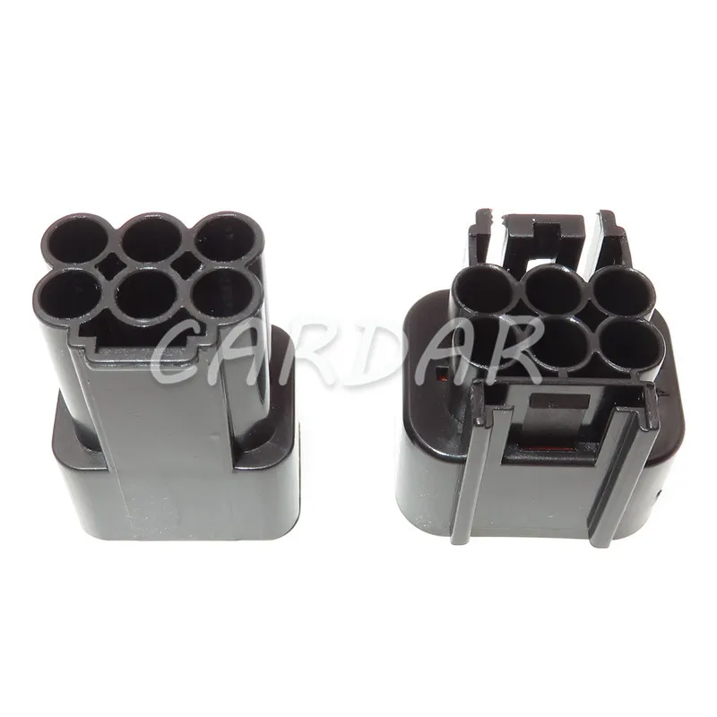 1 Set 6 Pin FW-C-6M-B FW-C-6F-B Car Waterproof Window Lifter Socket AC Assembly High-voltage Ignition Coil Plug For Ford Mondeo