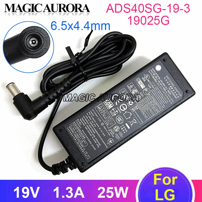 

19V 1.3A ADS-40SG-19-3 19025G SWITCHING Adapter For LG Monitor EAY62549201 22MP58VQ-P 22MP48HQ-P 24M38H-B LCAP21 22MP58VQ 24M38H