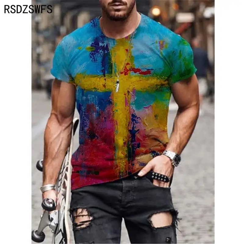 Newest Printed T-Shirt, Stylish 3d Printed Top 2021 Summer Casual, Breathable Fabric, Retro Style, Cost-Effective Summer T-Shirt