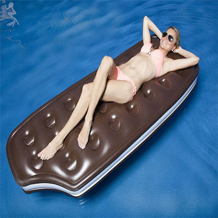 Dropshop Inflatable Chocolate Float 190*75*25cm Outdoor Indoor Boat Sport Game Fun Toys Casual Sexy Summer Swiming Tool Pvc New