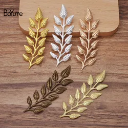 BoYuTe (50 Pieces/Lot) 19*64MM Metal Brass Stamping Leaf Jewelry Accessories Diy Hand Made Materials Wholesale