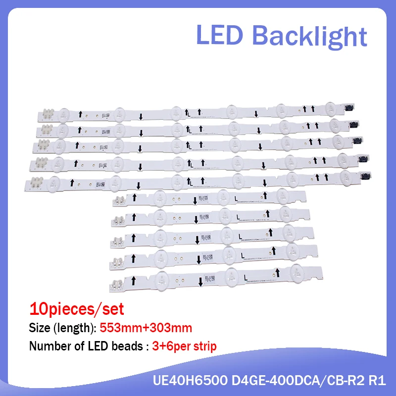 New 20 PCS/set LED strip for Samsung UE40H6500 D4GE-400DCA-R2 R1 D4GE-400DCB-R2 R1 BN96-30449A 30450A BN96-38889A 38890A 30417A