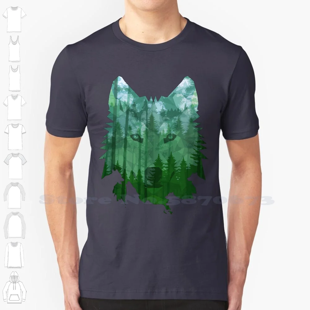 100% Cotton T-Shirt Wolf Pride Nature