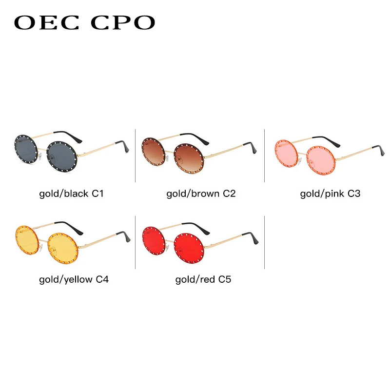 Brand New Design Classic Round Sunglasses Men Small Vintage Glasses Women Driving Metal Eyewear High Quality Glasses UV400 O456