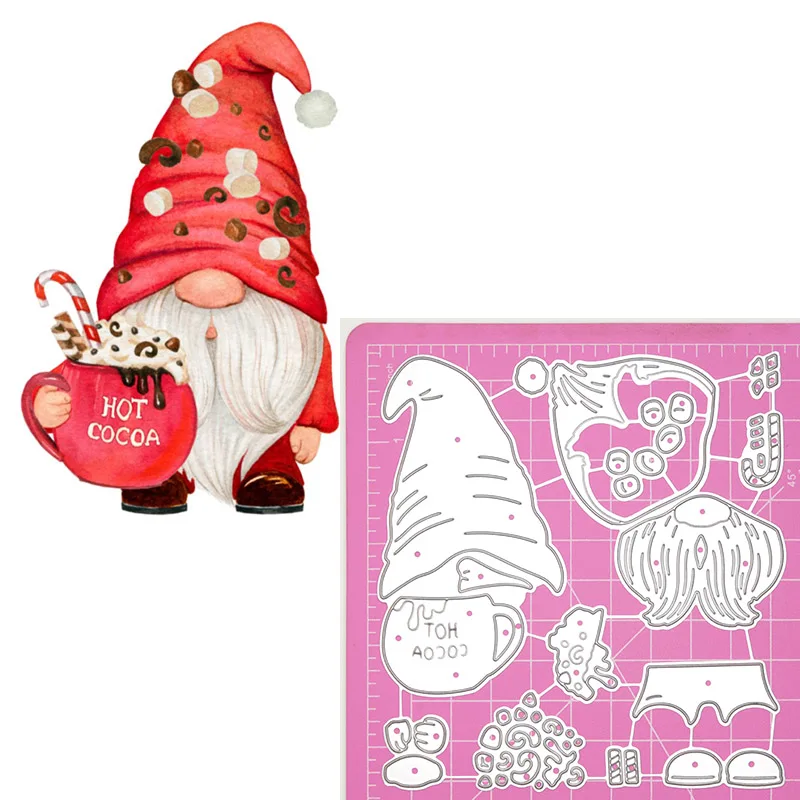 Nowe wykrojniki świąteczne gnomy Snowman Gingerbread House szablon metalowy do DIY Scrapbooking ręcznie robione kartki Decor